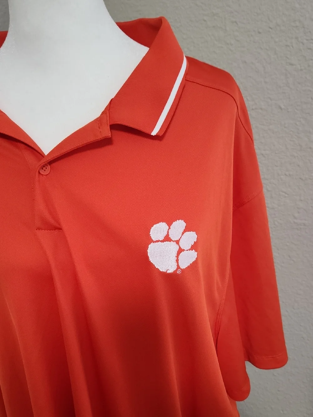 Nike Clemson Tigers orange polo shirt